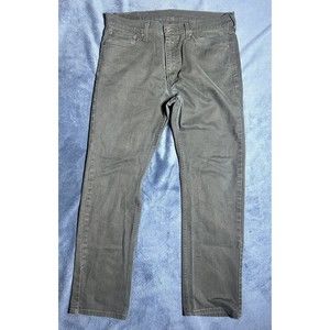 Levis 513 Jeans Mens 36x32 Black Straight Leg Slim Fit